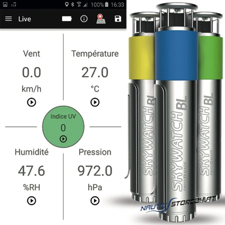 Skywatch Wind Gauge Skywatch BL | Version: Wind data, temperature, humidity