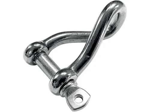 Stainless steel shackle twisted shape