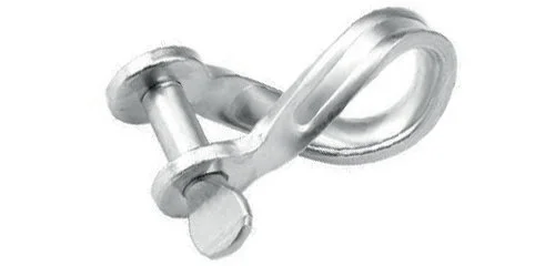 Niroflachstahlschäkel gedrehte Form