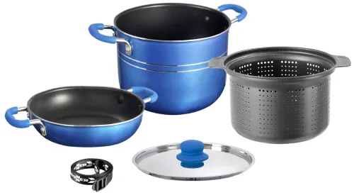 Pan set Skipper color blue diameter 220 mm