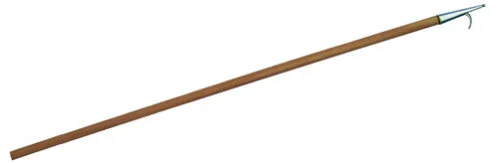 Boat hook wood - mahogany, chrome-plated brass tip