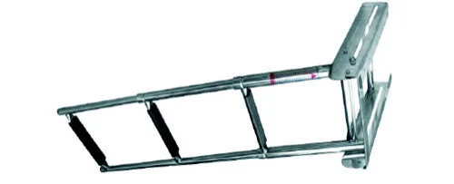 Telescopic bathing ladder for platform