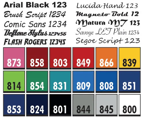 Boat names or other labels Price on request, starting from €2