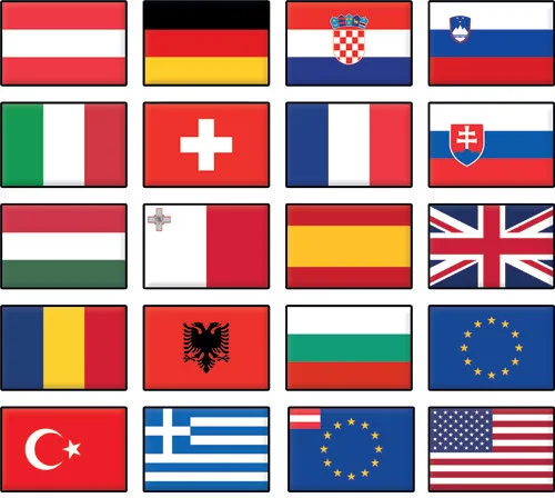 National Flag 30 x 20 cm | Country: Austria