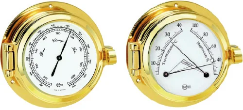 Barigo Barometer Serie Poseidon Messing poliert